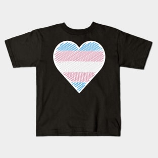 Trans - Lgbt Pride Heart Kids T-Shirt